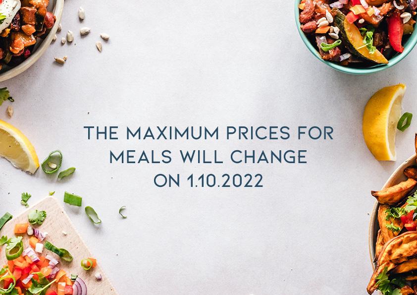 ¨the maximum prices for meals will change -news